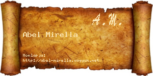 Abel Mirella névjegykártya